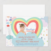 Enfants Rainbow Thème Anniversaire Invitation (Devant / Derrière)