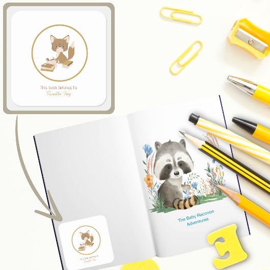 Enfants Réserver Étiquette Enfants Lecture