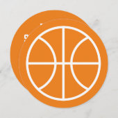 Enfants ronds basket-ball invitations à la fête d' (Devant / Derrière)