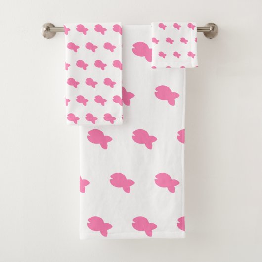 Enfants Rose Poisson Poisson Blanc (En situation)