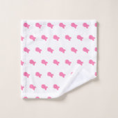 Enfants Rose Poisson Poisson Blanc (Gant de toilette)