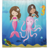 Enfants Sirènes Sous Le Rideau De Douche (Devant)