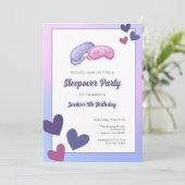 Enfants Sleepover Anniversaire Fête Invitation (Debout devant)
