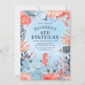 Enfants sous la mer Invitation fête d'anniversaire (Devant)