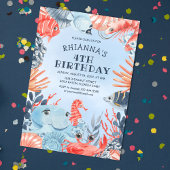 Enfants sous la mer Invitation fête d'anniversaire