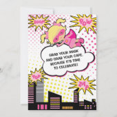 Enfants Superhero Anniversaire Fête Invitation Fil (Dos)