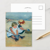 Enfants sur la plage | Carte postale Mary Cassatt