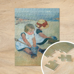 Enfants sur la plage Mary Cassatt Jigsaw Puzzle