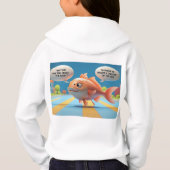 Enfants Sweat - shirt à capuche avec Drôle Poisson (Dos)