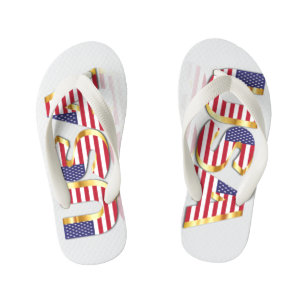 Enfants Tongs avec drapeau américain