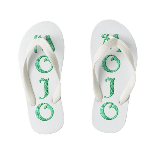 Enfants Tongs blancs mojo (Semelle)