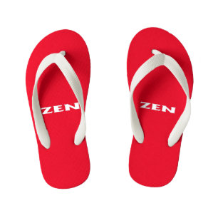 Enfants Tongs blancs rouges pour tout-petits Zen