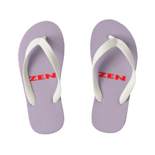 Enfants Tongs gris-rouge zen