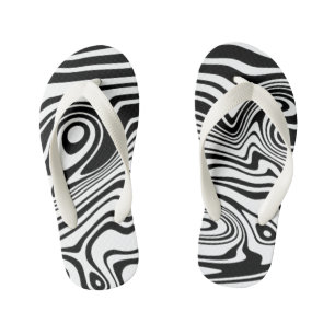 Enfants Tongs Noir et Blanc