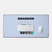 Enfants Train Boys Blue Custom Name (Clavier et souris)
