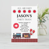 Enfants Train Invitation d'anniversaire (Debout devant)