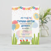 Enfants Trois Esta Fiesta Invitation Anniversaire (Debout devant)