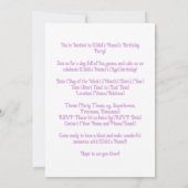 Enfants Unicorn Anniversaire Invitation (Dos)