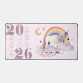 Enfants Unicorn Rainbow Moon Stars Année Calendrie (Recto)