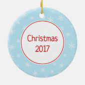 Enfants Vacances Snowman Ornement de Noël (Dos)