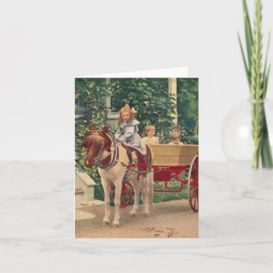 enfants vers 1910 et chariot à cheval