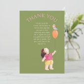 Enfants Vert rose Anniversaire Pique-nique Carte T (Debout devant)