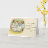 Enfants victoriens Carte d'anniversaire (Fleur jaune)