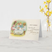 Enfants victoriens Carte d'anniversaire (Fleur jaune)
