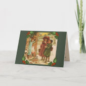 Enfants victoriens Joyeux Noël Carte de voeux (Devant)