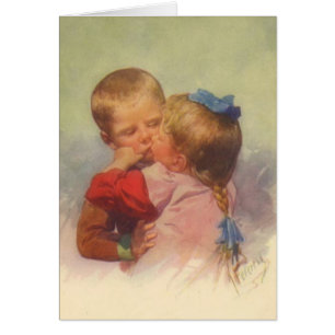 Enfants vintages embrassant l'art, Karl Feiertag