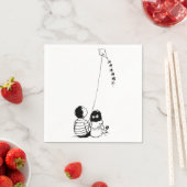 Enfants Volant Une Serviette En Papier Kite (En situation)