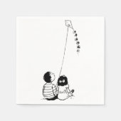 Enfants Volant Une Serviette En Papier Kite (Devant)