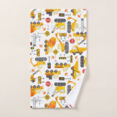 Enfants Watercolor Construction Véhicules Motif (Serviette à main)