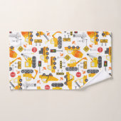 Enfants Watercolor Construction Véhicules Motif (Serviette à main)