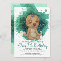 Enfants Yoga Anniversaire Fête Invitation