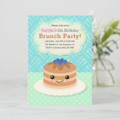 Enfants Yummy Brunch Anniversaire Fête Invitation (Debout devant)