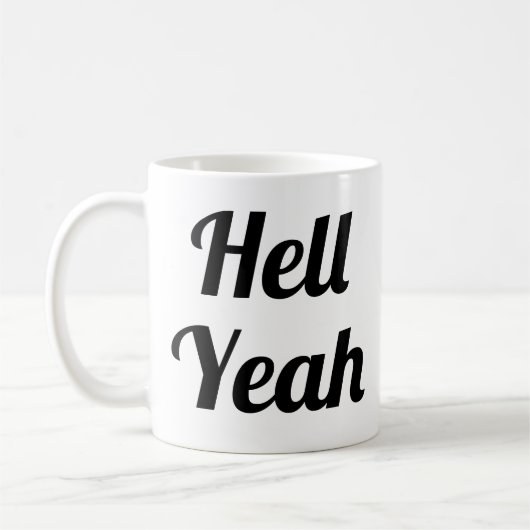 Enfer Ouais| Slogan Mug | typo manuscrite (Gauche)