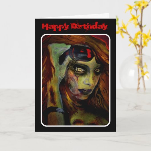 "Enfer pour payer" la carte d'anniversaire (Fleur jaune)