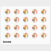 Enfermeira feliz ronde sticker (Vel)