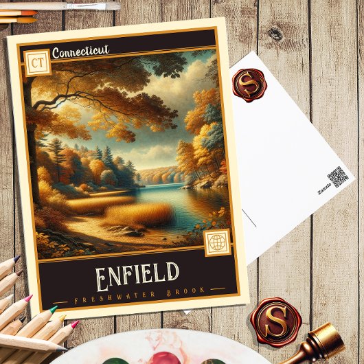 Enfield, Connecticut | Carte postale Vintage