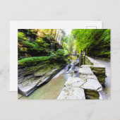 Enfield Glen, Robert H Treman State Park, NY Briefkaart (Voorkant / Achterkant)