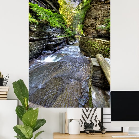 Enfield Glen, Robert H Treman State Park, NY Poster (Thuiskantoor)