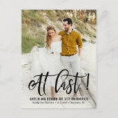 Enfin Carte de Mariage Enregistrer la Date Carte P (Devant)