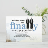 Enfin deux faire-part de mariage de smokings (Debout devant)
