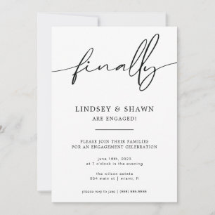 Enfin Fiançailles Mariage Faire-part et Invitation