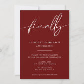 Enfin Fiançailles Mariage Faire-part et Invitation (Devant)