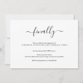 Enfin Invitation de la partie d'engagement (Devant)