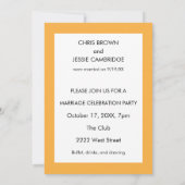 Enfin Mariés Invitation drôle d'après-mariage (Dos)