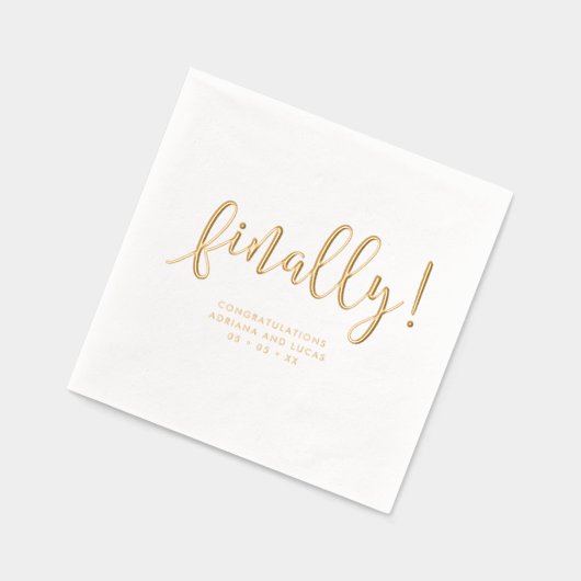 Enfin Simple Modern Script Engagement Party (Gauche)