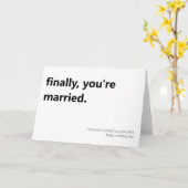 Enfin vous êtes marié mariage jour plié carte (Fleur jaune)